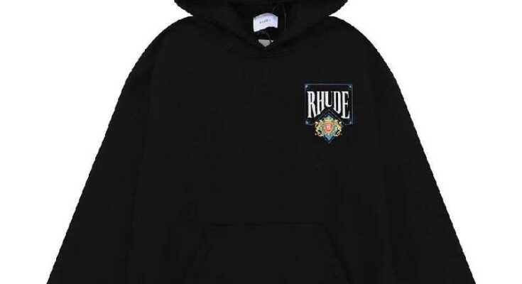 Rhude Card Crown Printed Terry Hoodie for Men