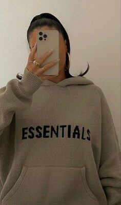 brown Essentials hoodie