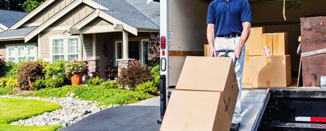 Delivery Man Unloading Truck